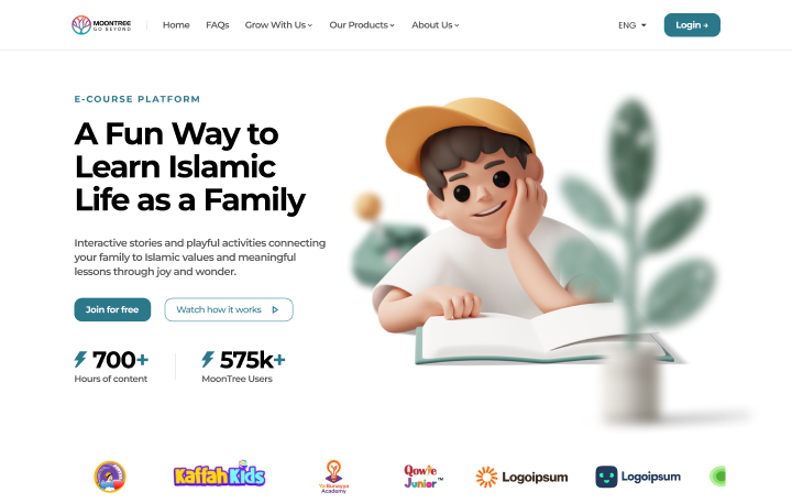 UIUX Design MoonTree Website